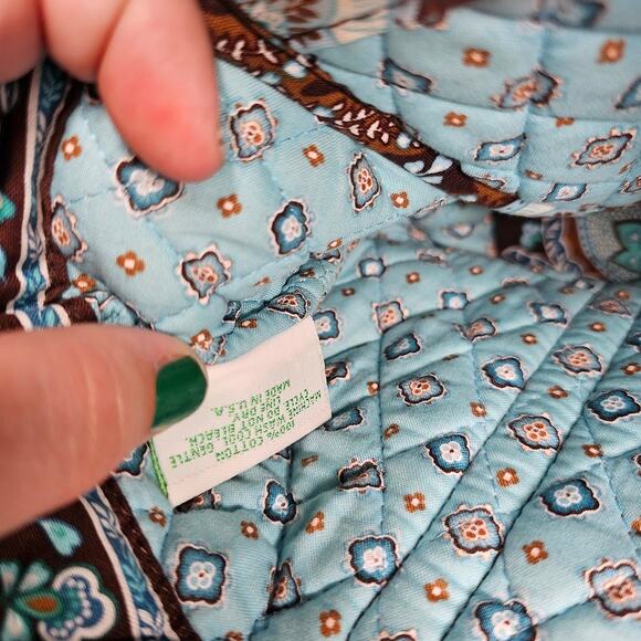 Vera Bradley small toggle tote and wallet set in retired Java blue floral print - Picture 8 of 11